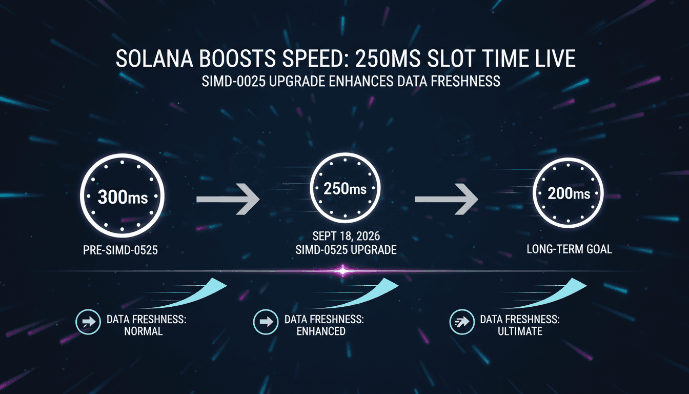 Solana Implements 250ms Slot Time on Mainnet as Part of SIMD-0525 Upgrade