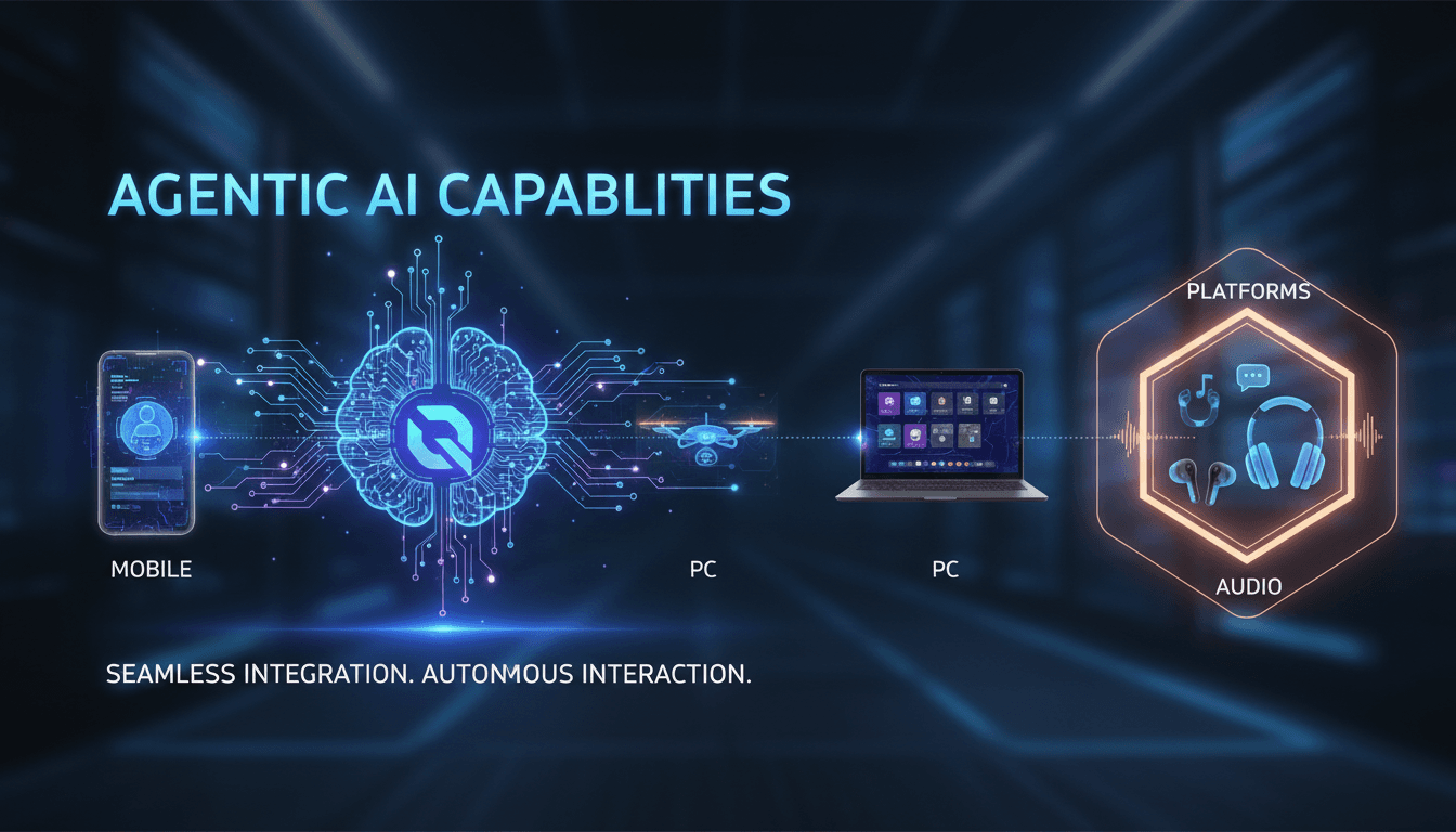 Infographic showing Qualcomm Snapdragon platforms and their AI capabilities across devices.