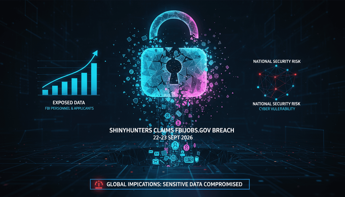Infographic showing the scale of the ShinyHunters breach and its impact on personal data security.