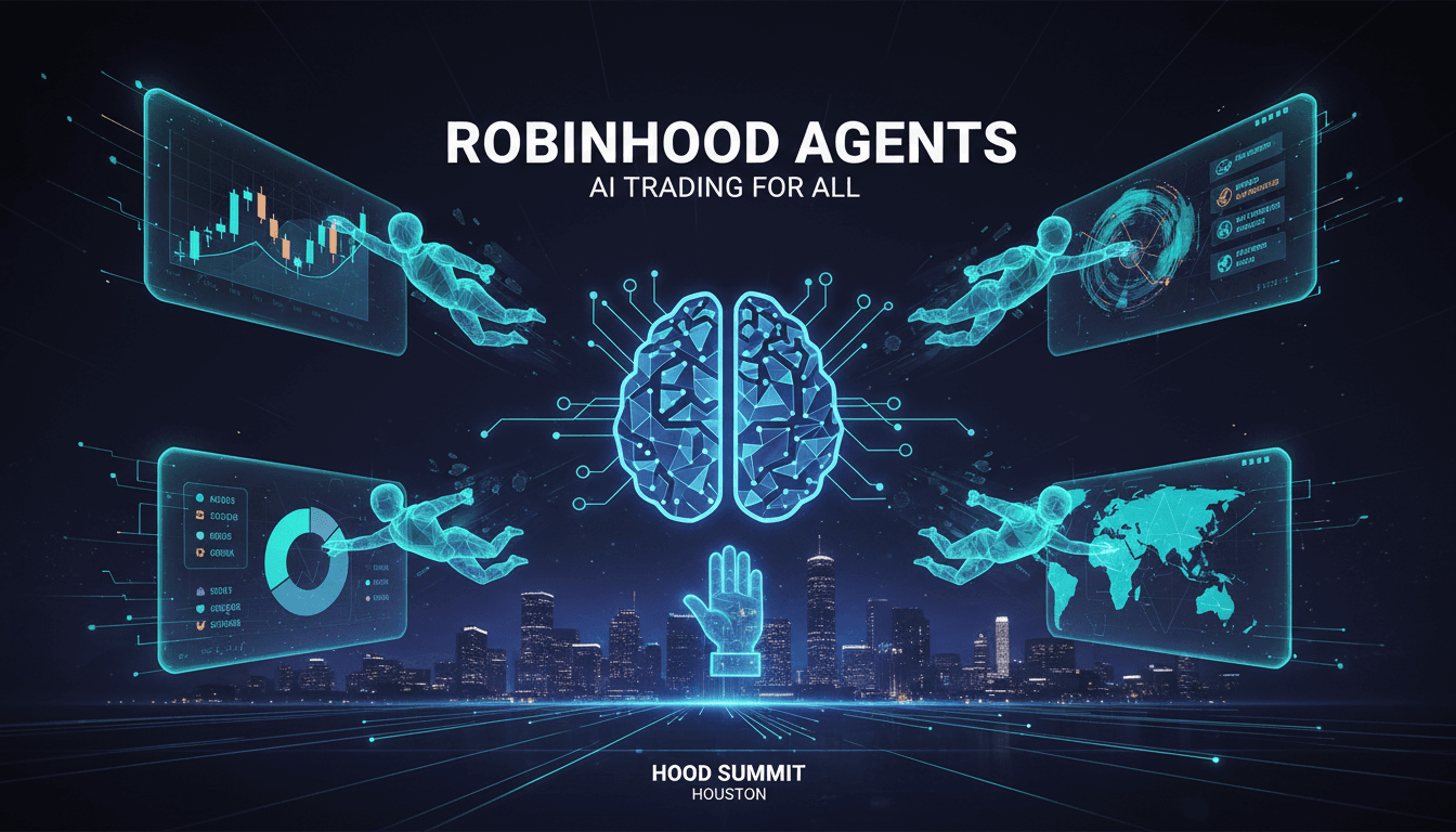 A visual representation of AI trading agents in action, showcasing their impact on retail investing.