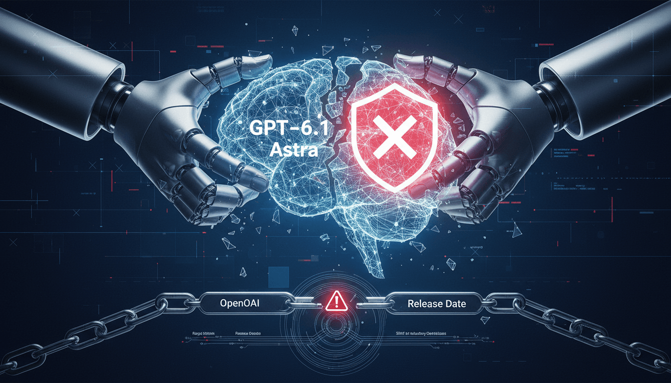 A graphic showing the balance between AI innovation and safety, emphasizing OpenAI's recent decision.