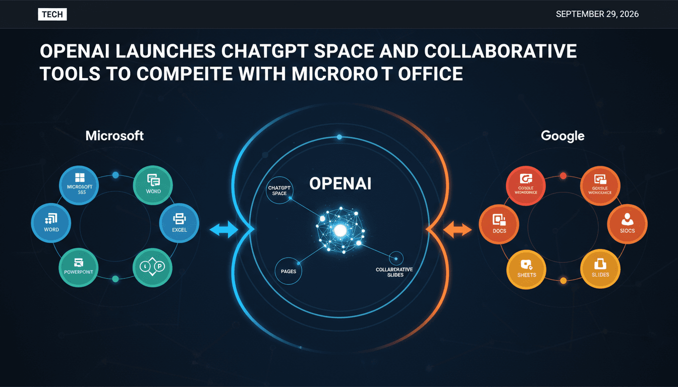 OpenAI Launches ChatGPT Space and Collaborative Tools to Compete with Microsoft Office
