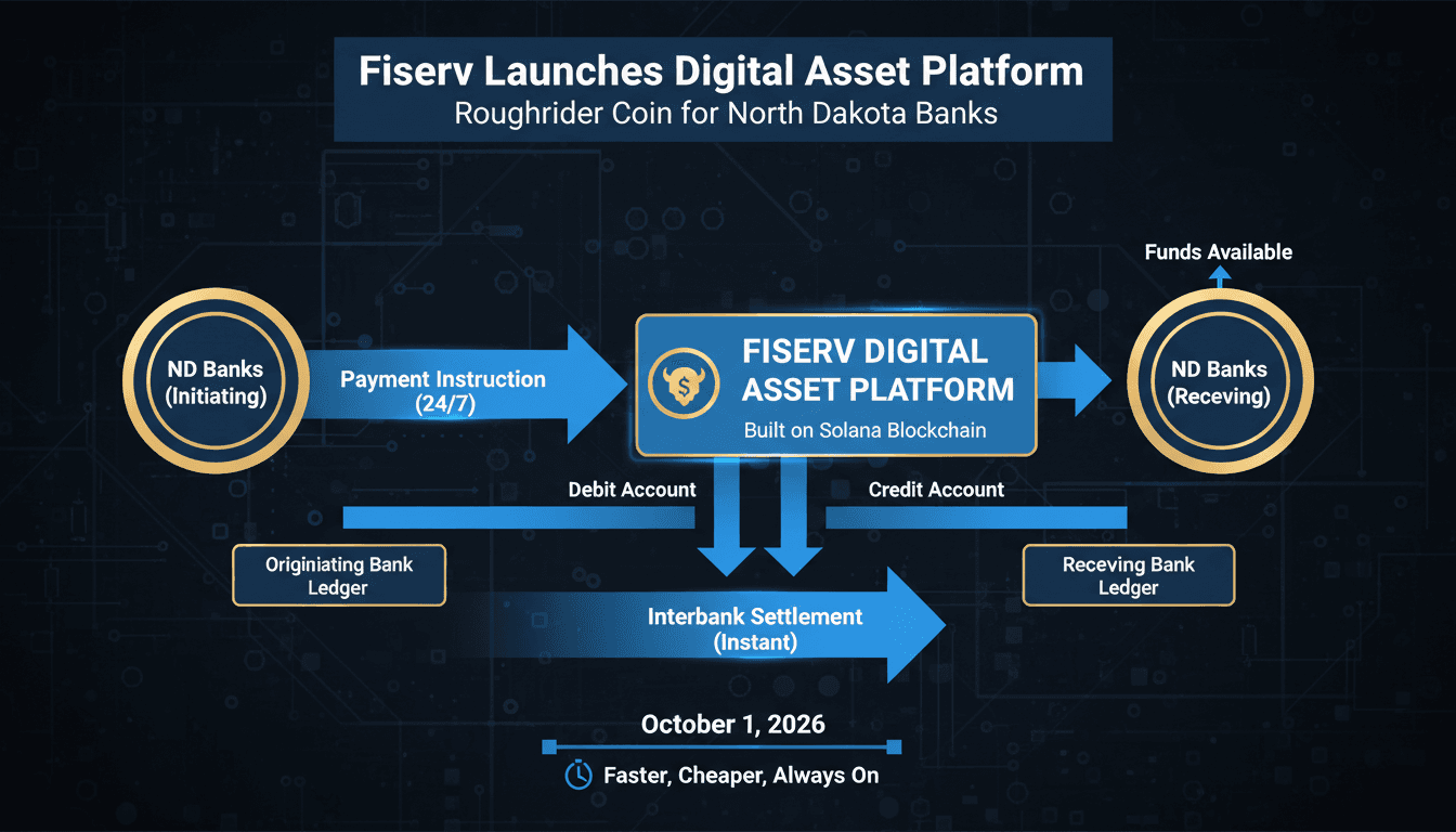 Fiserv Launches Digital Asset Platform with Roughrider Coin for North Dakota Banks