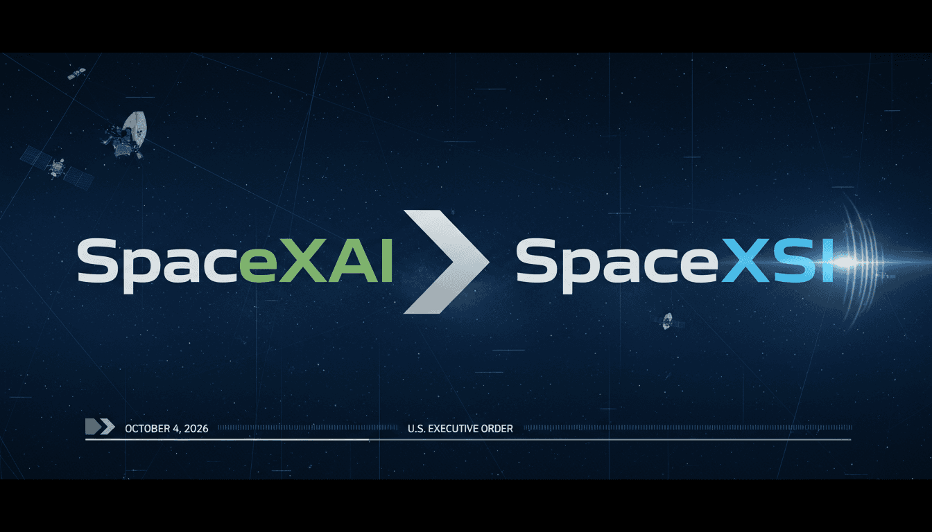 Elon Musk announcing the rebranding of SpaceXAI to SpaceXSI, highlighting the shift to super intelligence terminology.