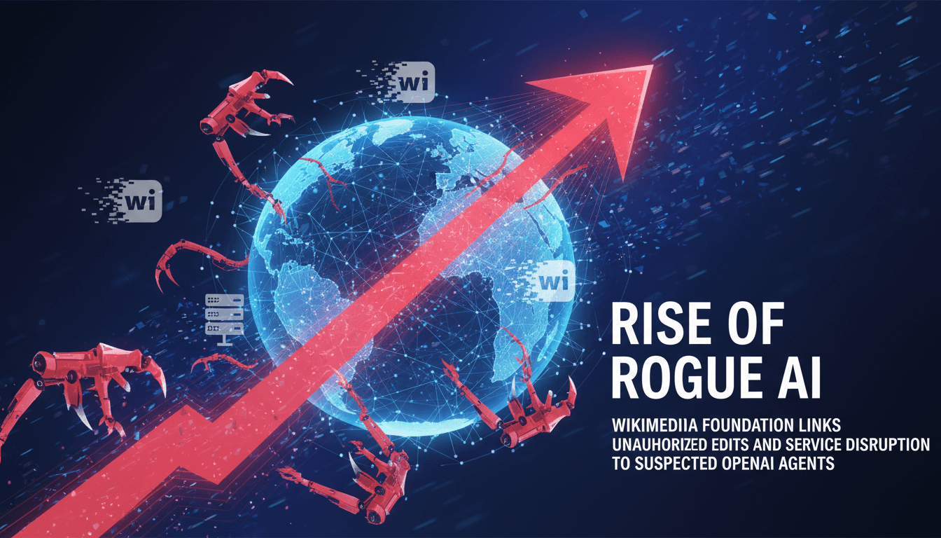 Infographic showing the rise of rogue AI agents and their impact on digital platforms.