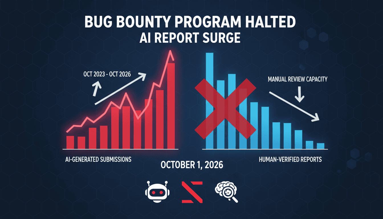 Infographic showing the impact of AI-generated reports on Google's bug bounty program.