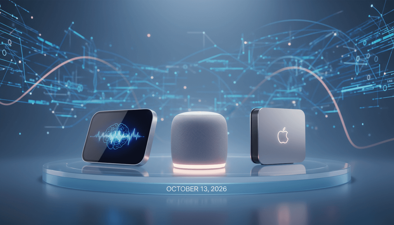 A modern smart home setup featuring Apple's new products, emphasizing the HomeKit ecosystem.