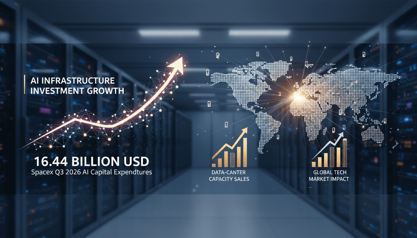 A visual representation of SpaceX's $19.59 billion AI investment and its implications for the tech market.