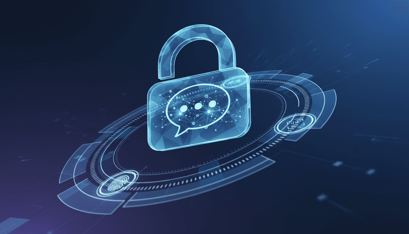 A visual representation of OpenAI's Locked Chats feature highlighting privacy and security in AI conversations.