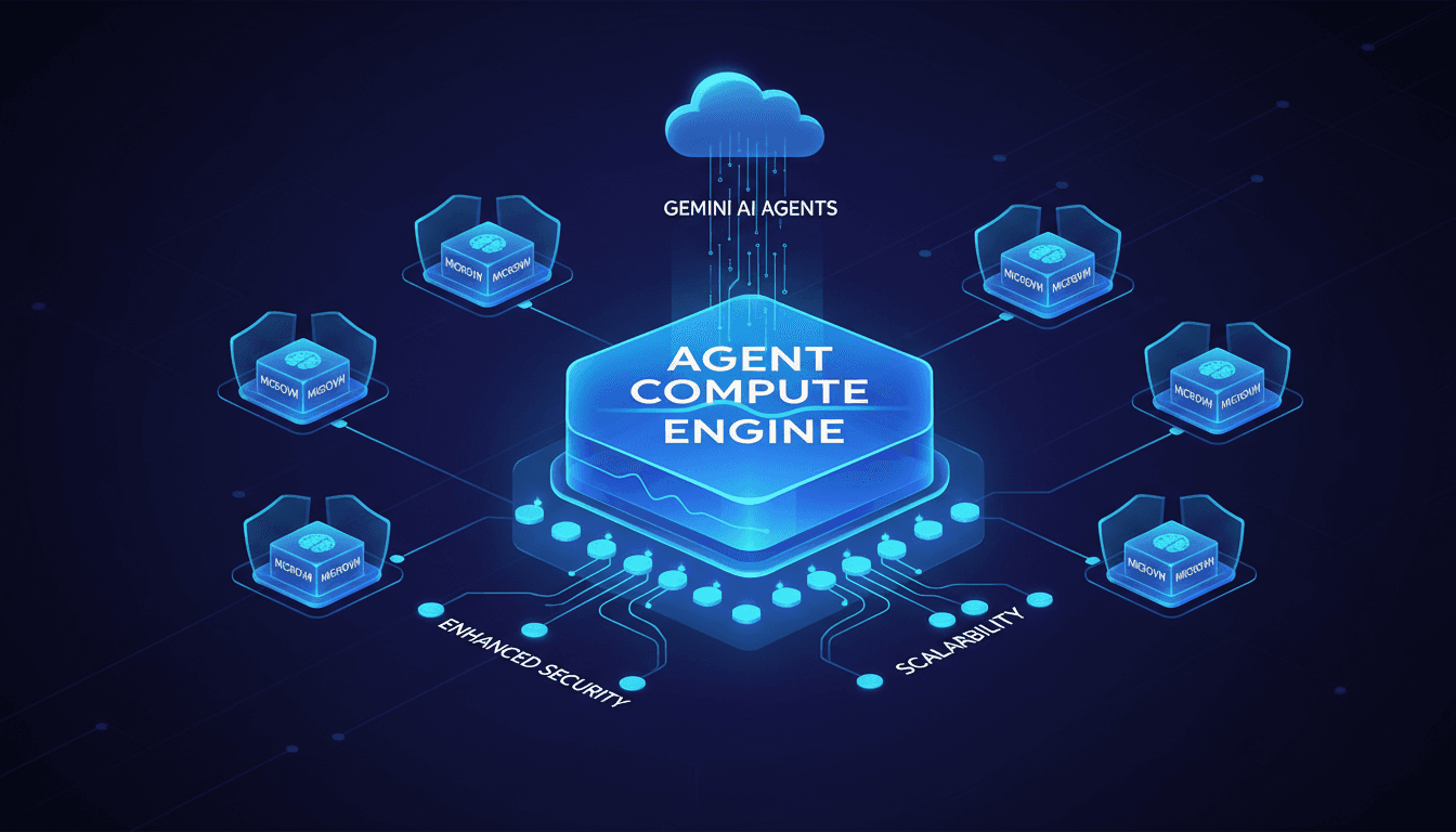 Diagram of Google’s Agent Compute Engine architecture showcasing hardware-isolated microVMs for AI agents.