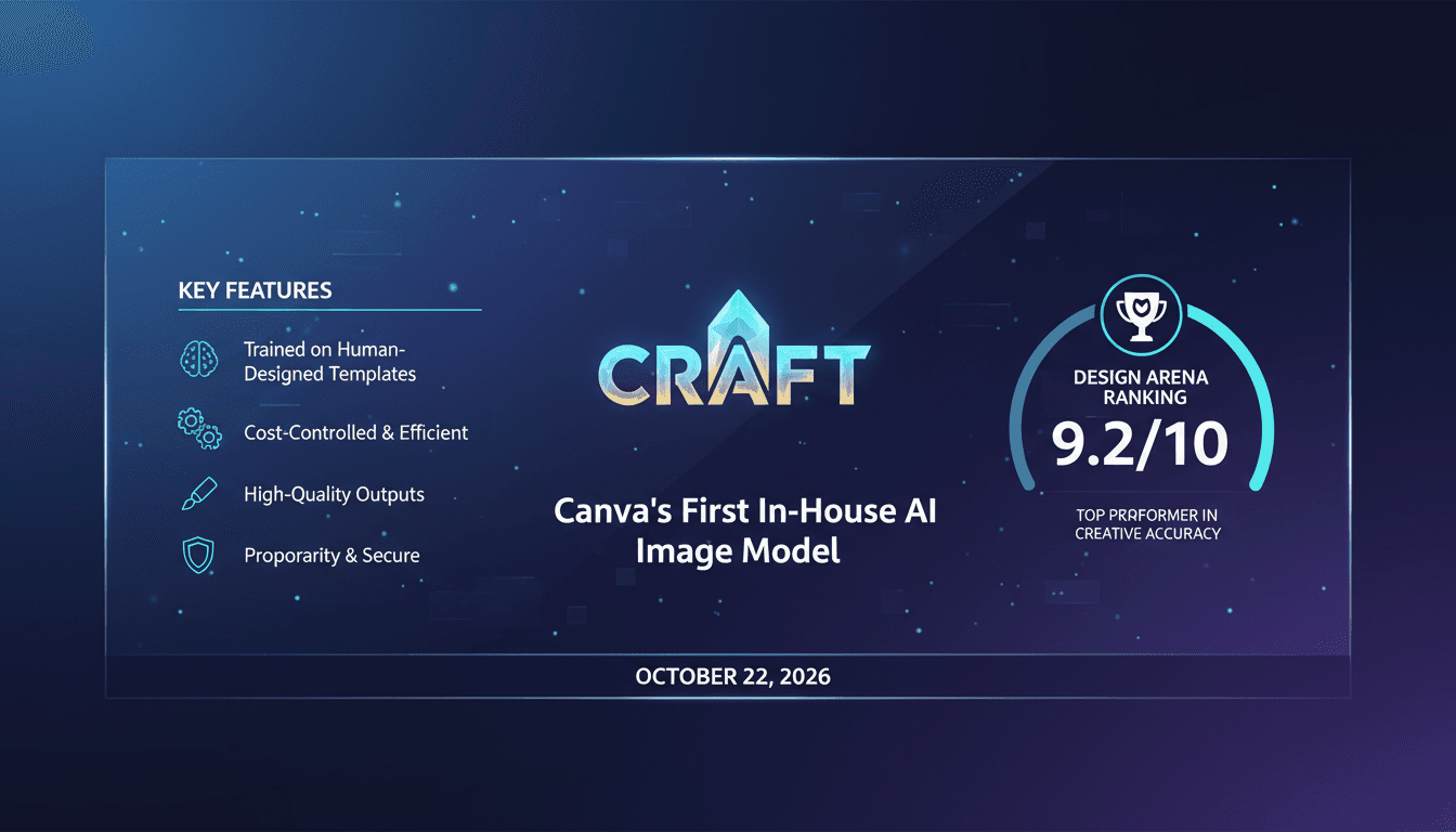 Canva's new AI image generation model, Craft, designed for marketing and creative projects.