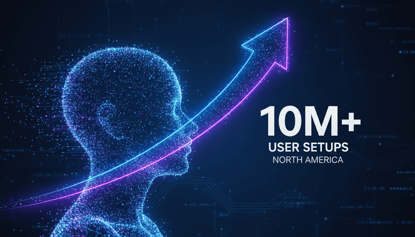 A visual representation of Meta's Muse AI agent launch and user growth statistics.