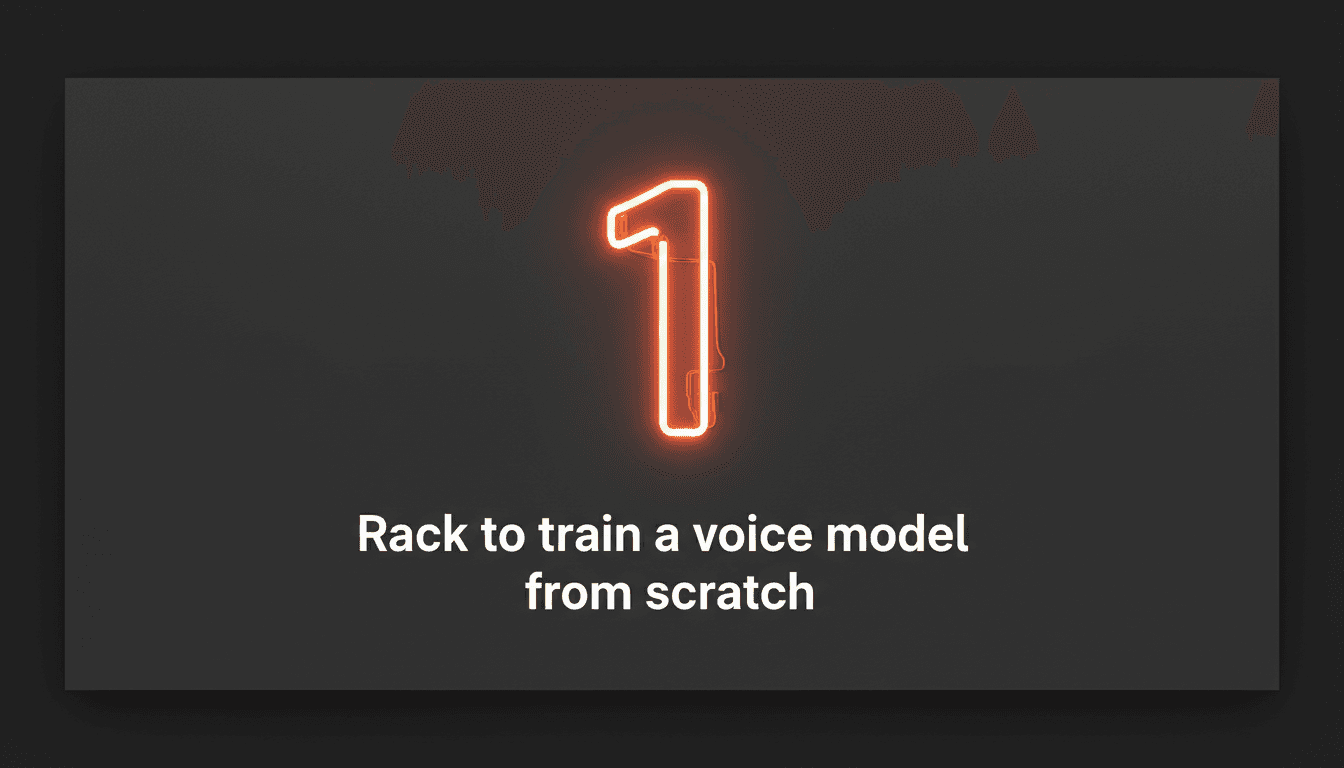 Minimalist graphic highlighting the number one server rack used to train Block Dessa voice AI