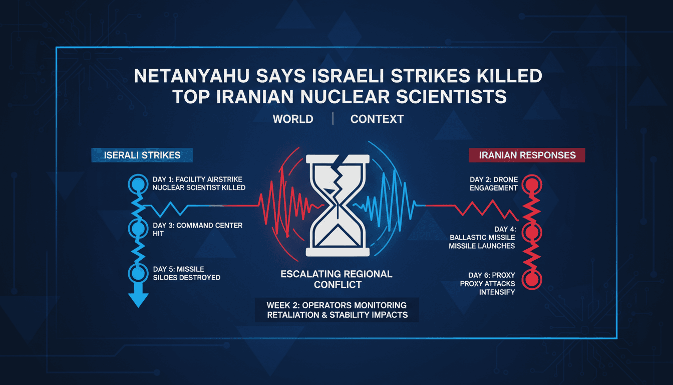 Netanyahu says Israeli strikes killed top Iranian nuclear scientists