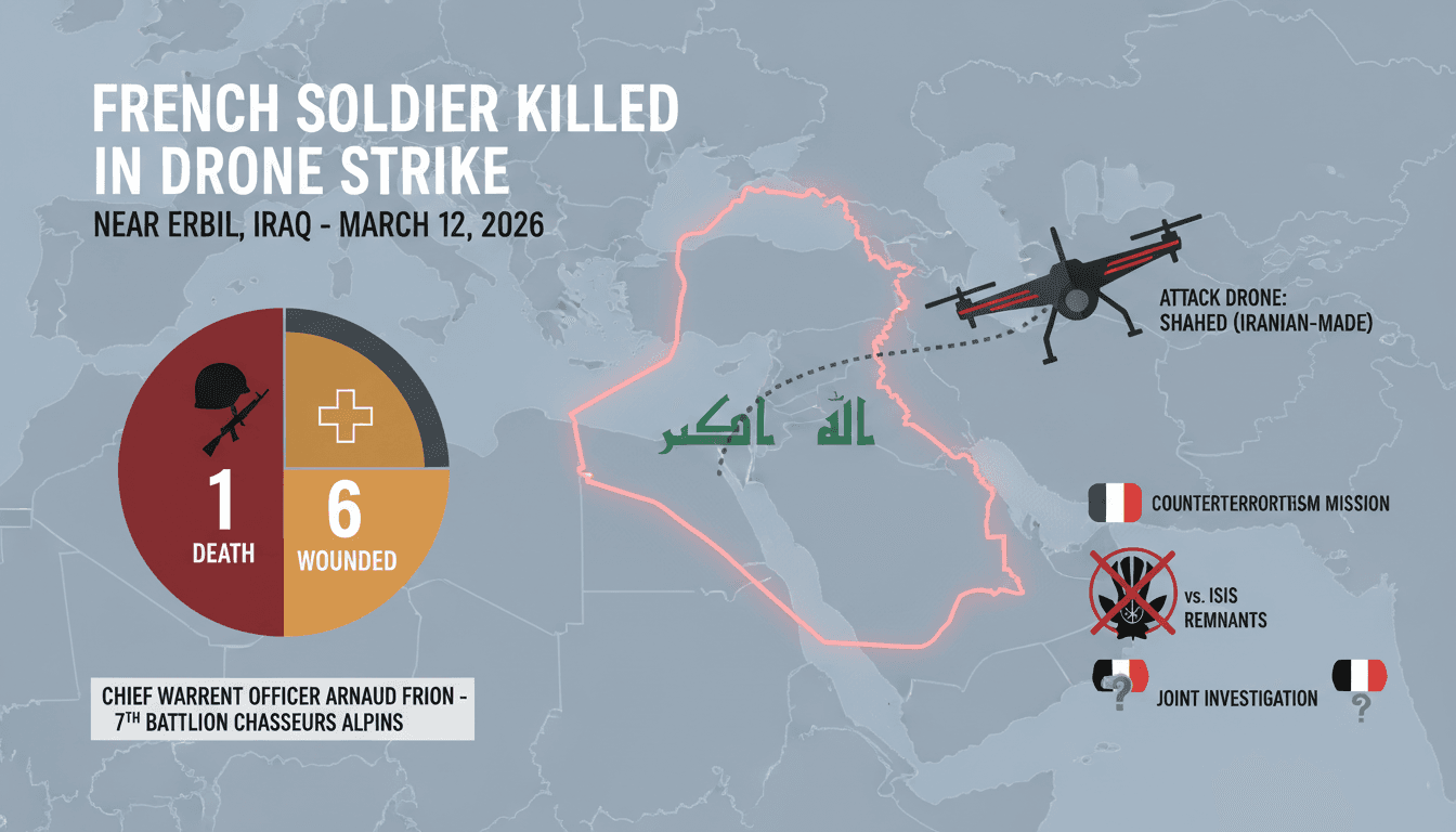 French Soldier Killed in Drone Strike Near Erbil in Iraq