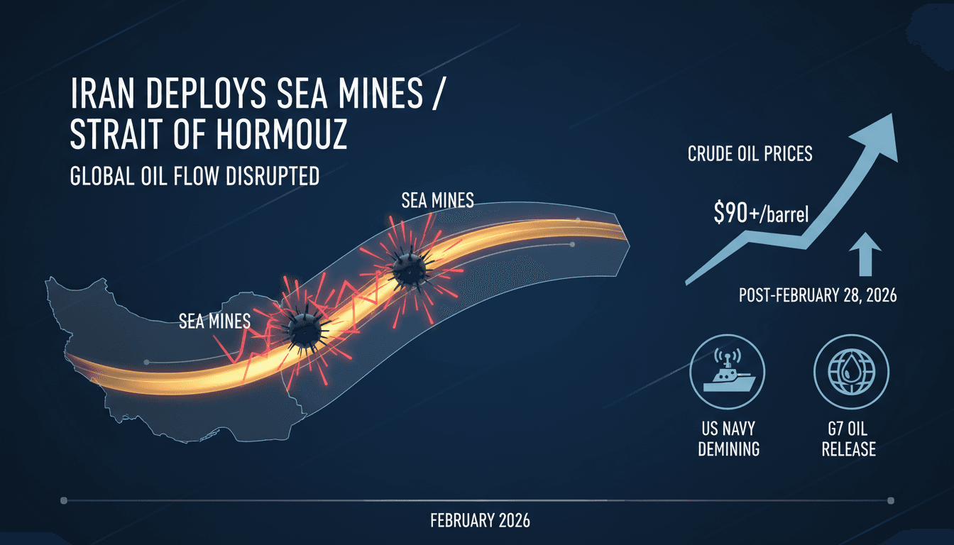 Iran deploys sea mines in Strait of Hormuz amid US-Iran war