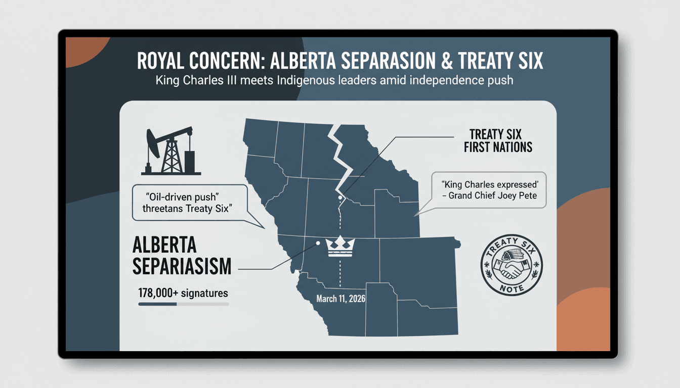 King Charles expresses concern over Alberta separatism to Treaty Six leaders