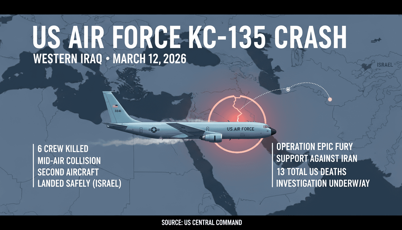 US Air Force KC-135 crashes in western Iraq