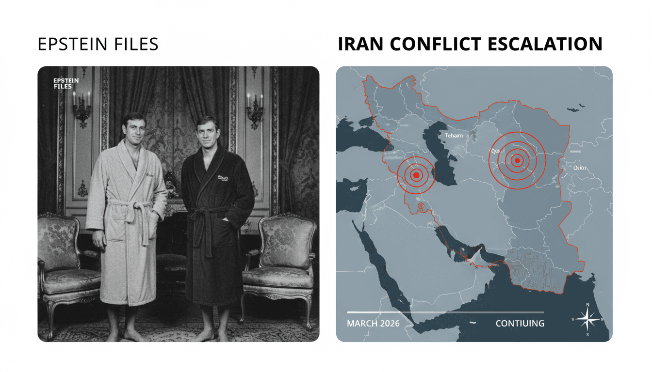 UK newspapers highlight Epstein photo from files and Iran conflict escalation