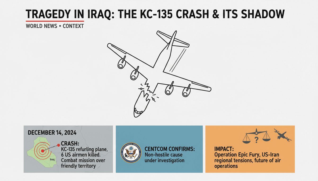 Six US airmen killed in KC-135 refueling plane crash in western Iraq