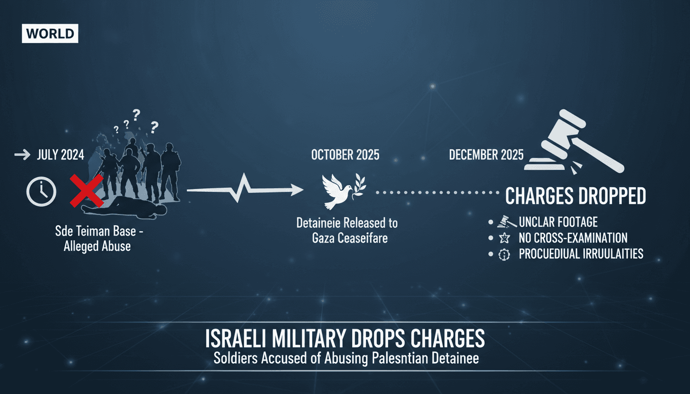 Israeli Military Drops Charges Against Soldiers Accused of Abusing Palestinian Detainee