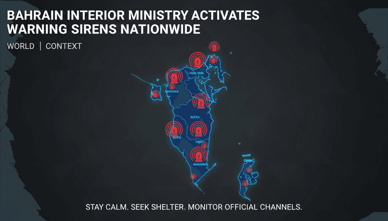 Bahrain Interior Ministry activates warning sirens nationwide