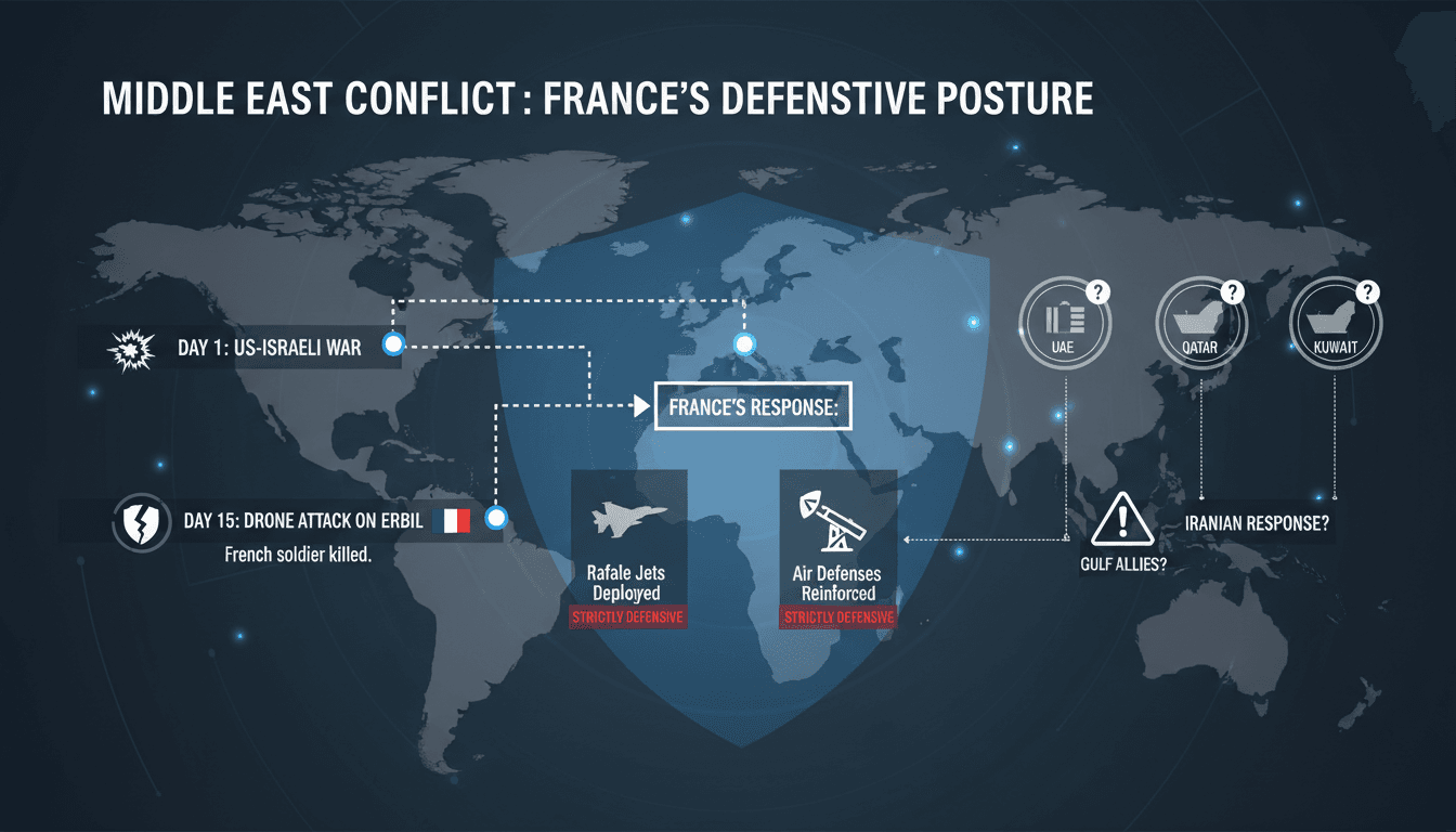 Macron affirms French military presence in Middle East is purely defensive