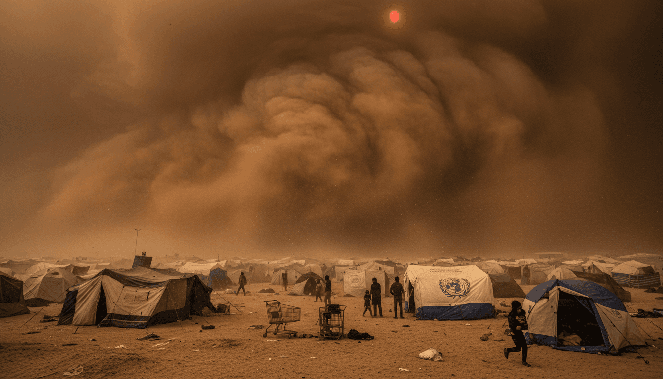 Severe Sandstorm Hits Gaza Strip Displacing Thousands