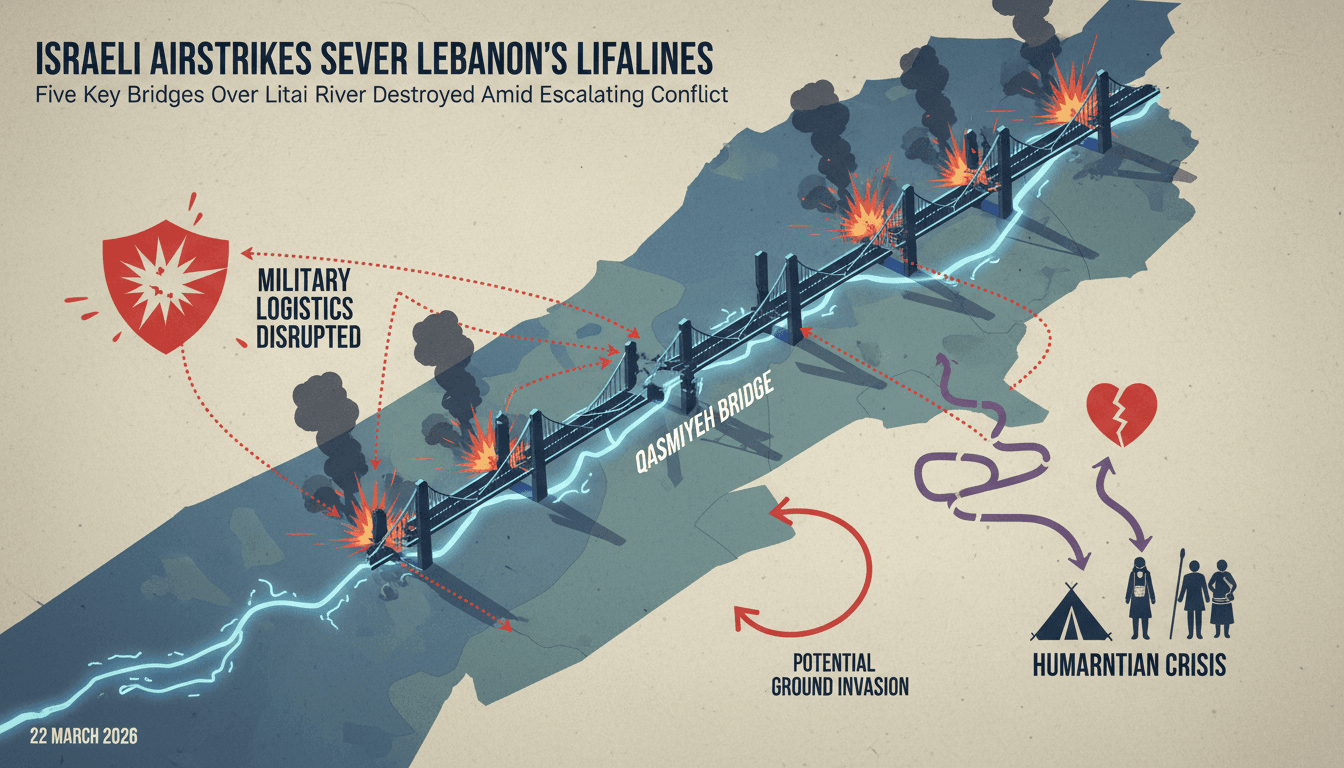 Israeli Airstrikes Destroy Key Bridges in Southern Lebanon Amid Escalating Conflict