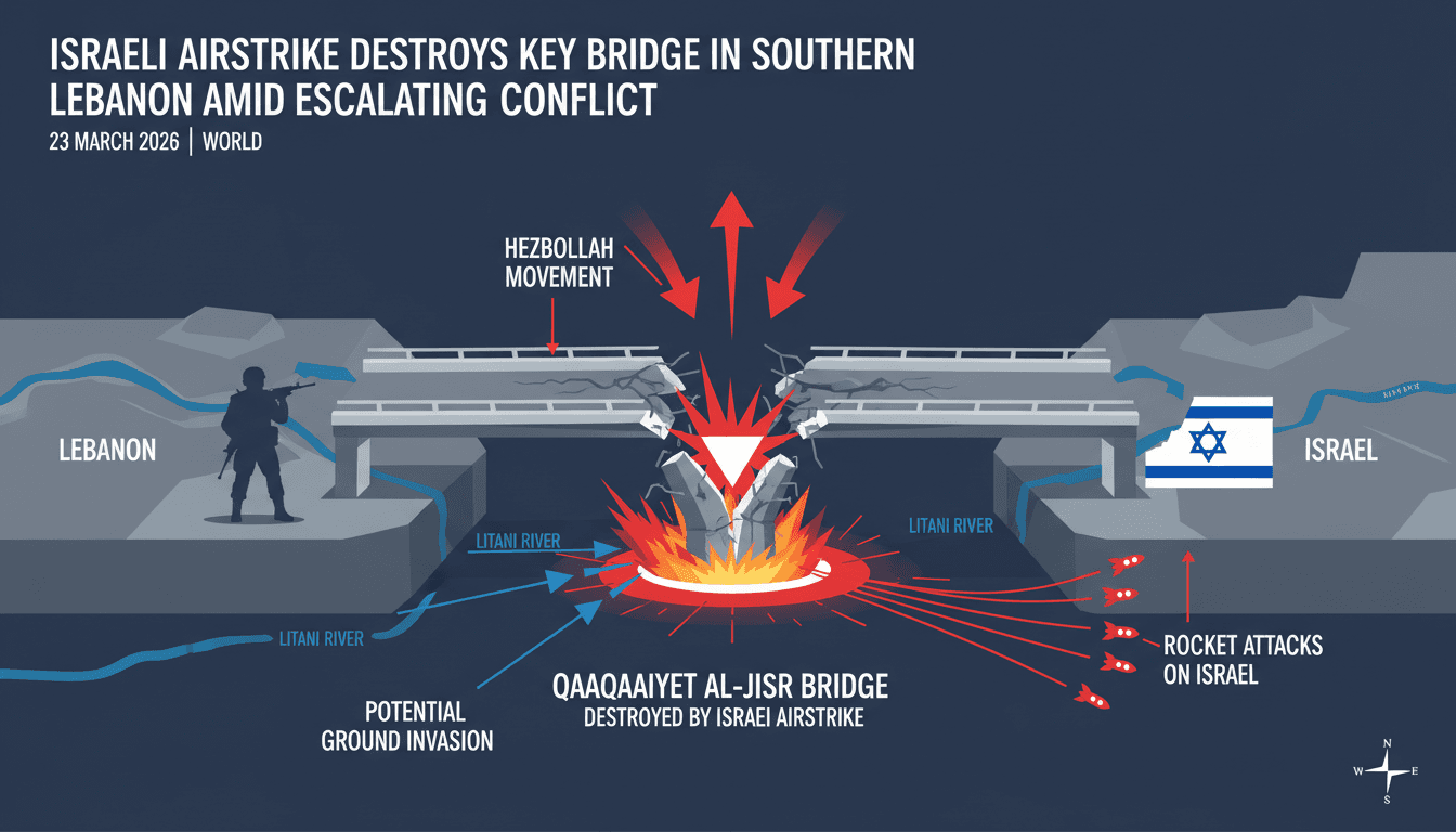 Israeli Airstrike Destroys Key Bridge in Southern Lebanon Amid Escalating Conflict