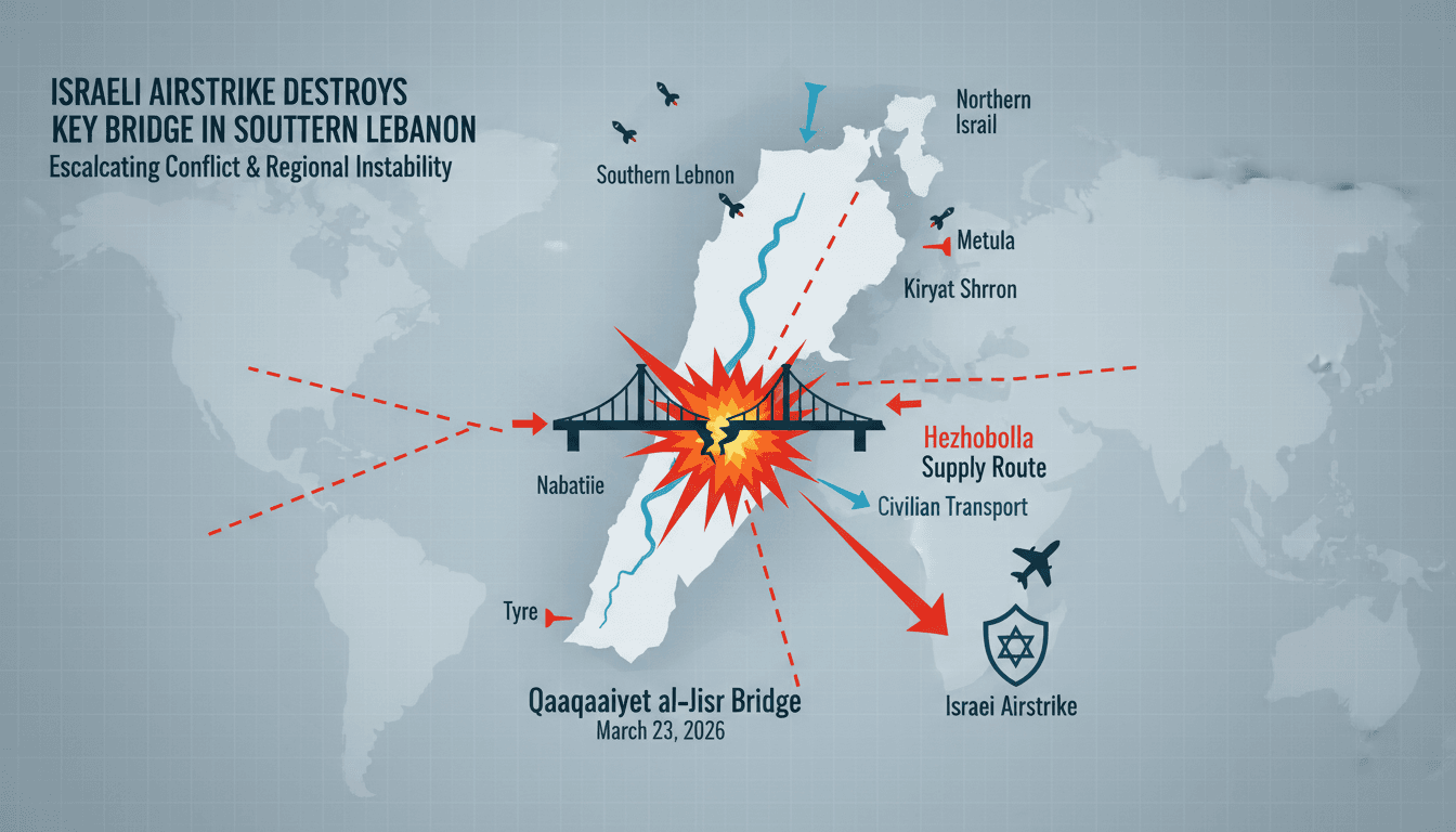 Israeli Airstrike Destroys Key Bridge in Southern Lebanon Amid Escalating Conflict