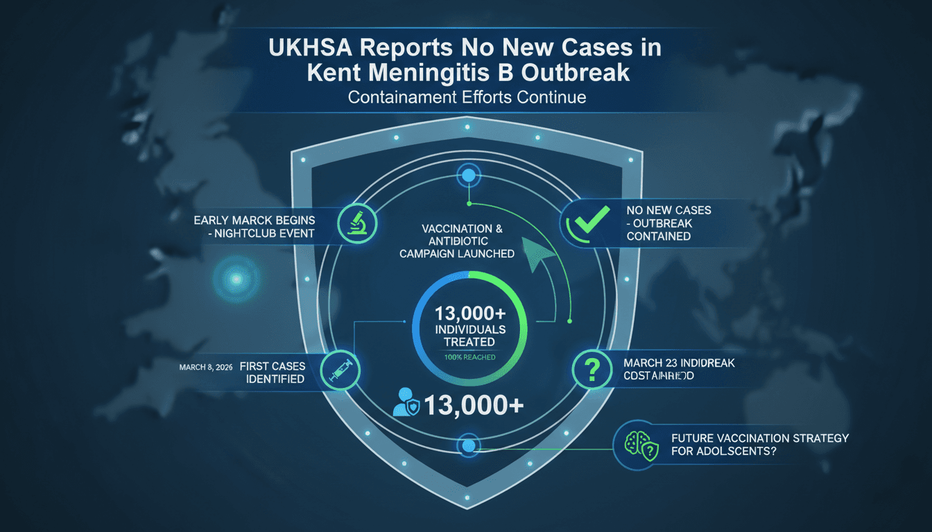 UKHSA Reports No New Cases in Kent Meningitis B Outbreak as Containment Efforts Continue