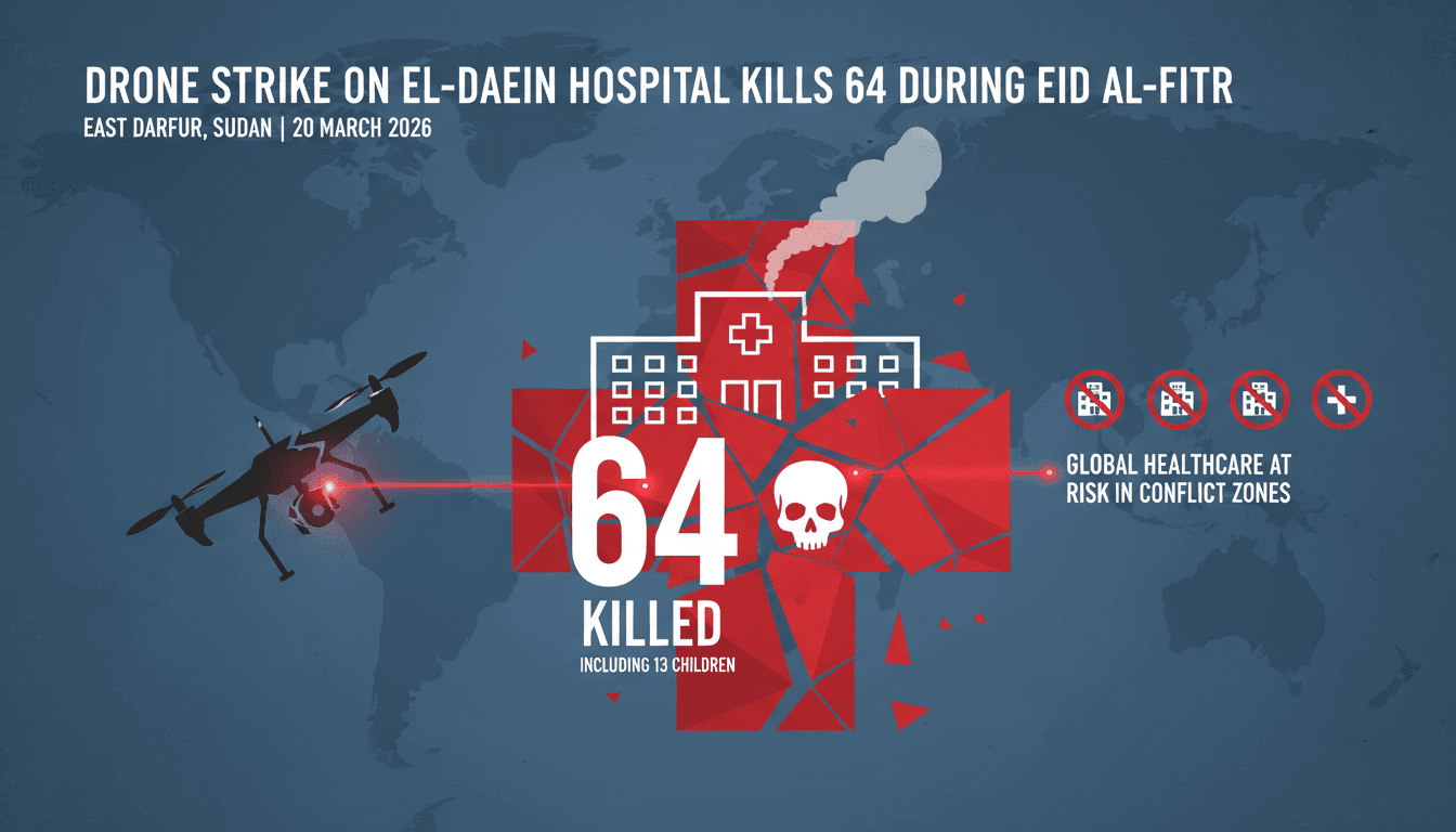 Drone strike on El-Daein Teaching Hospital kills 64 during Eid al-Fitr