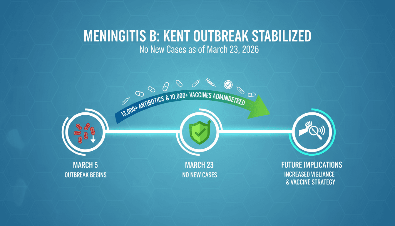 No New Meningitis B Cases Linked to Kent Outbreak as of March 23