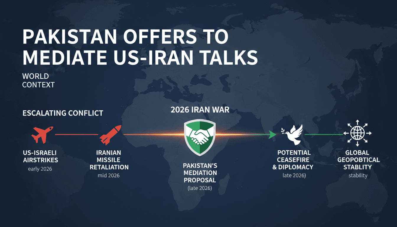 Pakistan Offers to Mediate US-Iran Talks Amid Ongoing Conflict