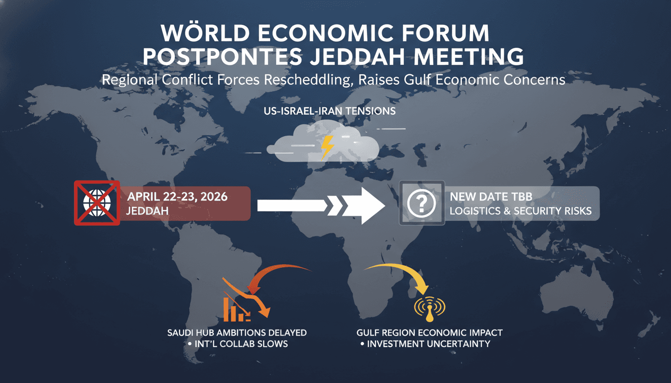 World Economic Forum Postpones Global Meeting in Jeddah Due to Regional Conflict