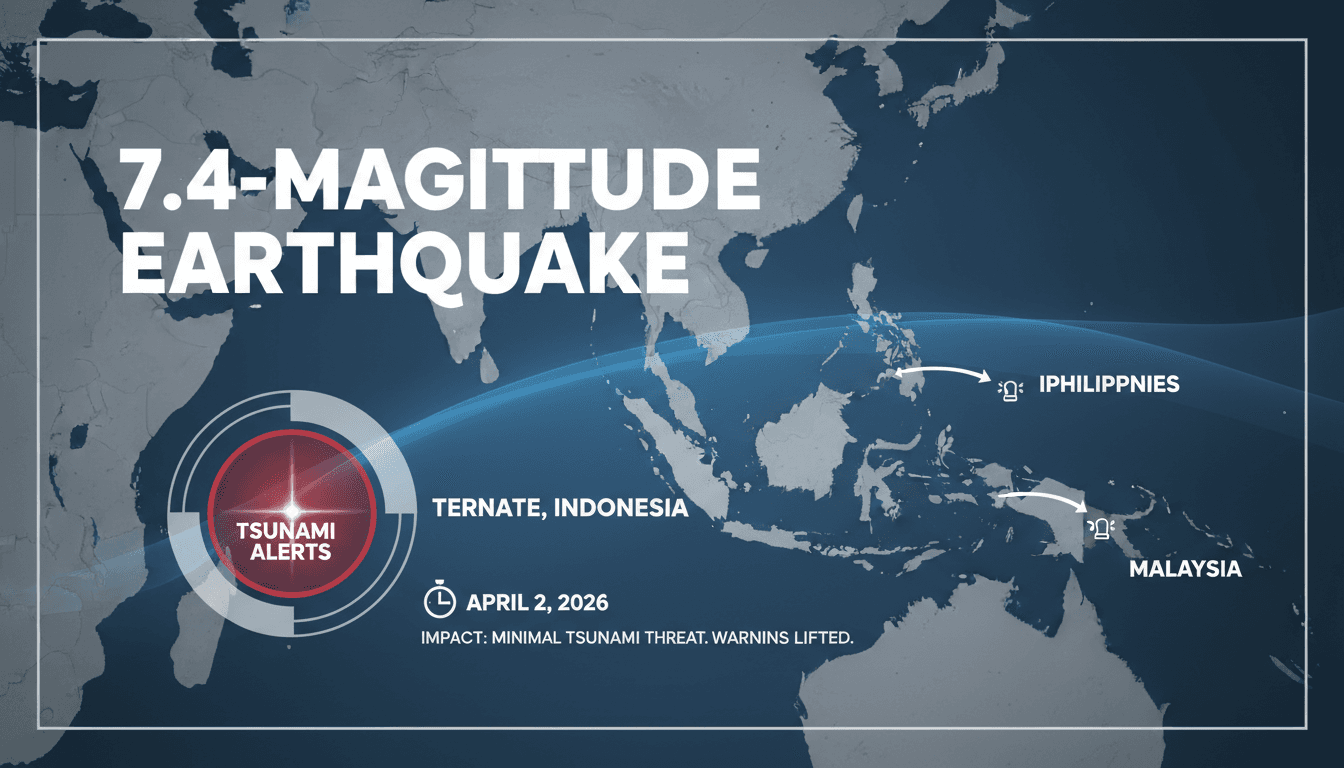 7.4-Magnitude Earthquake Hits Molucca Sea Near Ternate, Indonesia, Prompting Tsunami Alerts