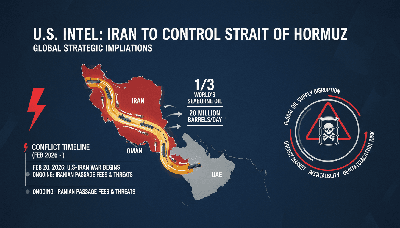 U.S. Intelligence Reports Iran Will Maintain Control Over Strait of Hormuz