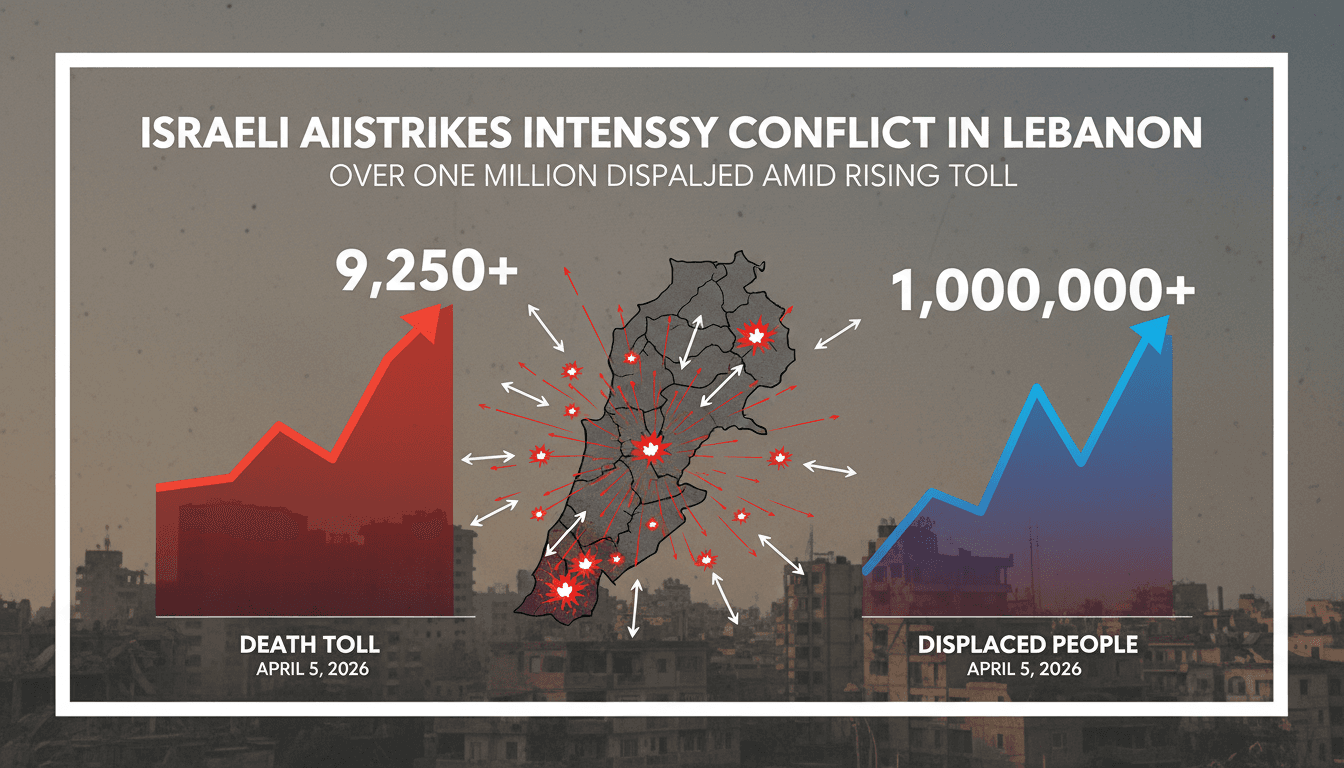 Israeli Airstrikes Intensify Conflict in Lebanon Displacing Over One Million People