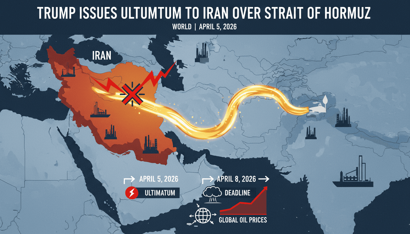 Trump Issues Ultimatum to Iran Over Strait of Hormuz Amid Ongoing Conflict
