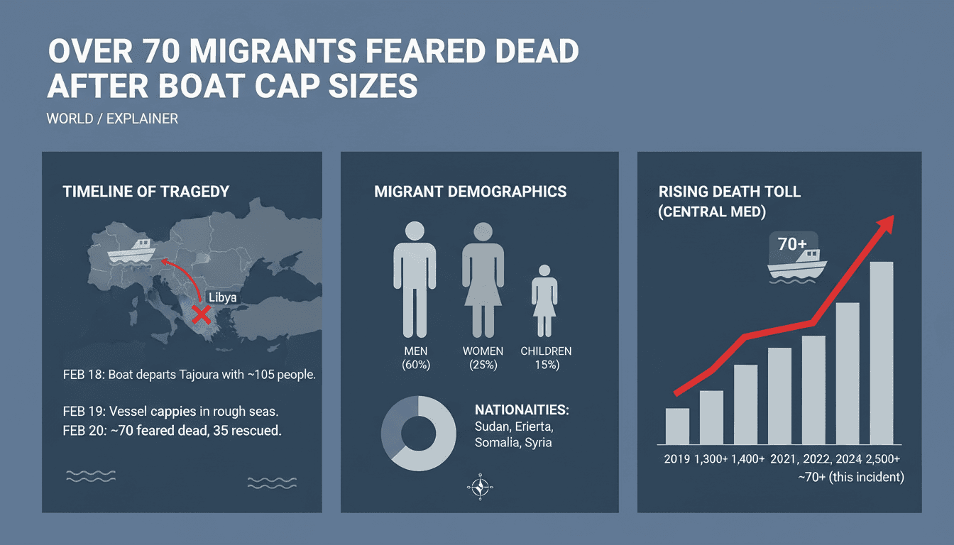 Over 70 Migrants Feared Dead After Boat Capsizes Off Libyan Coast