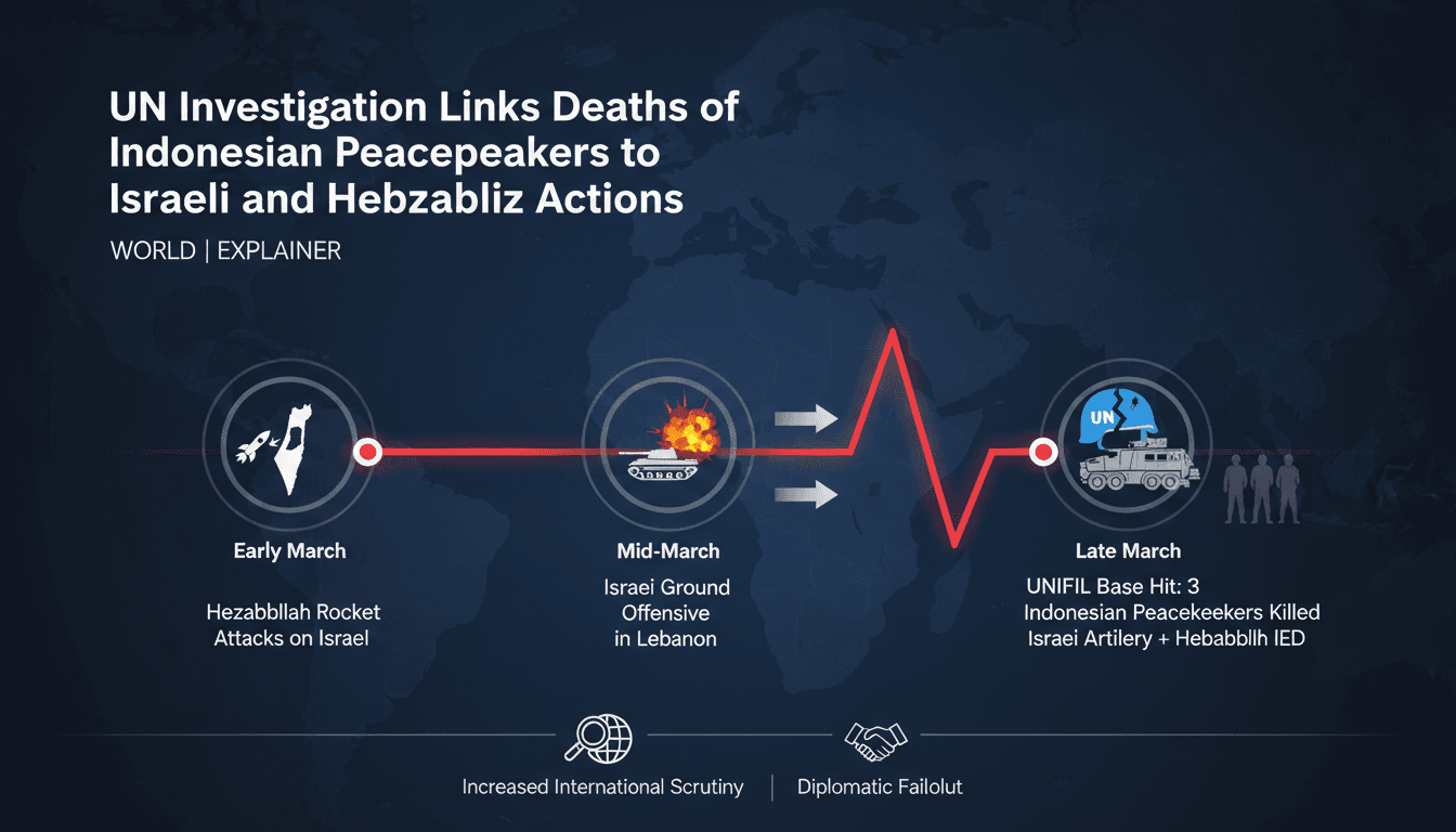 UN Investigation Links Deaths of Indonesian Peacekeepers to Israeli and Hezbollah Actions