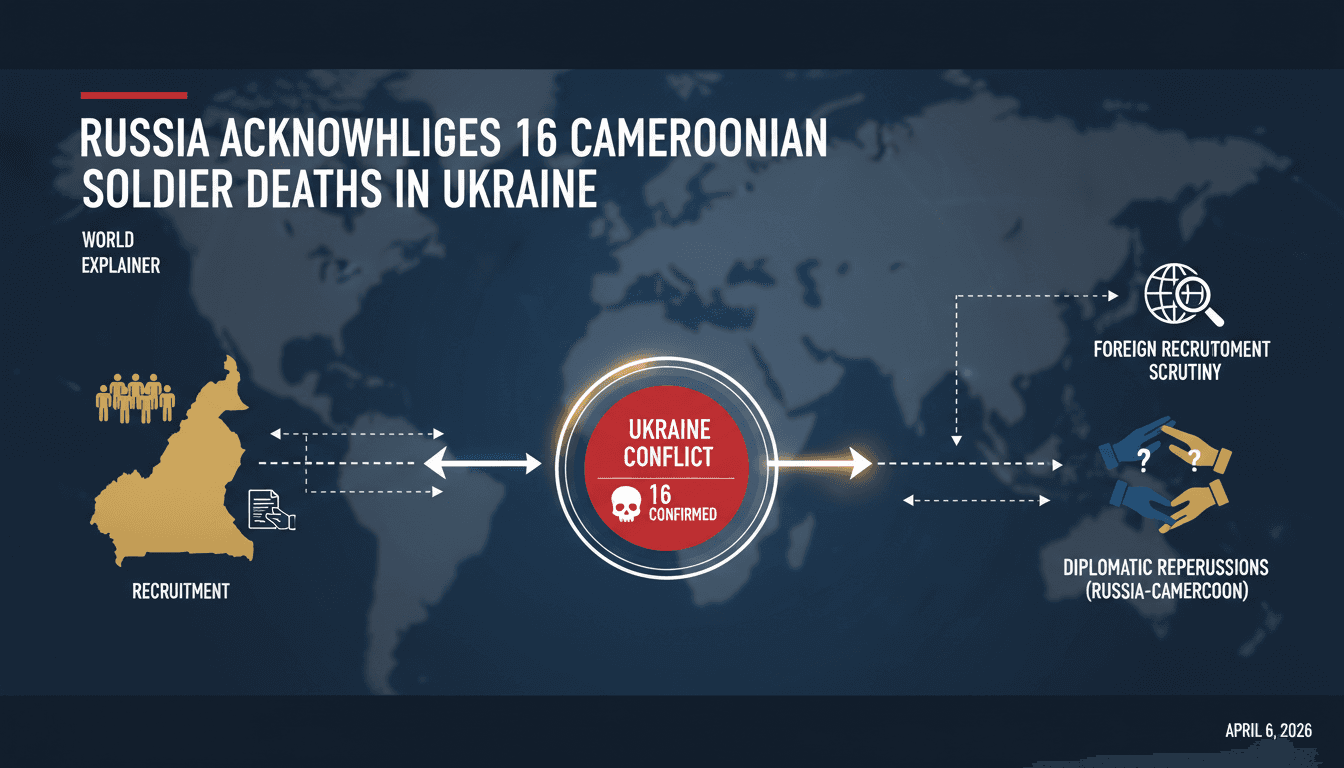 Russia Acknowledges Deaths of 16 Cameroonian Soldiers in Ukraine Conflict