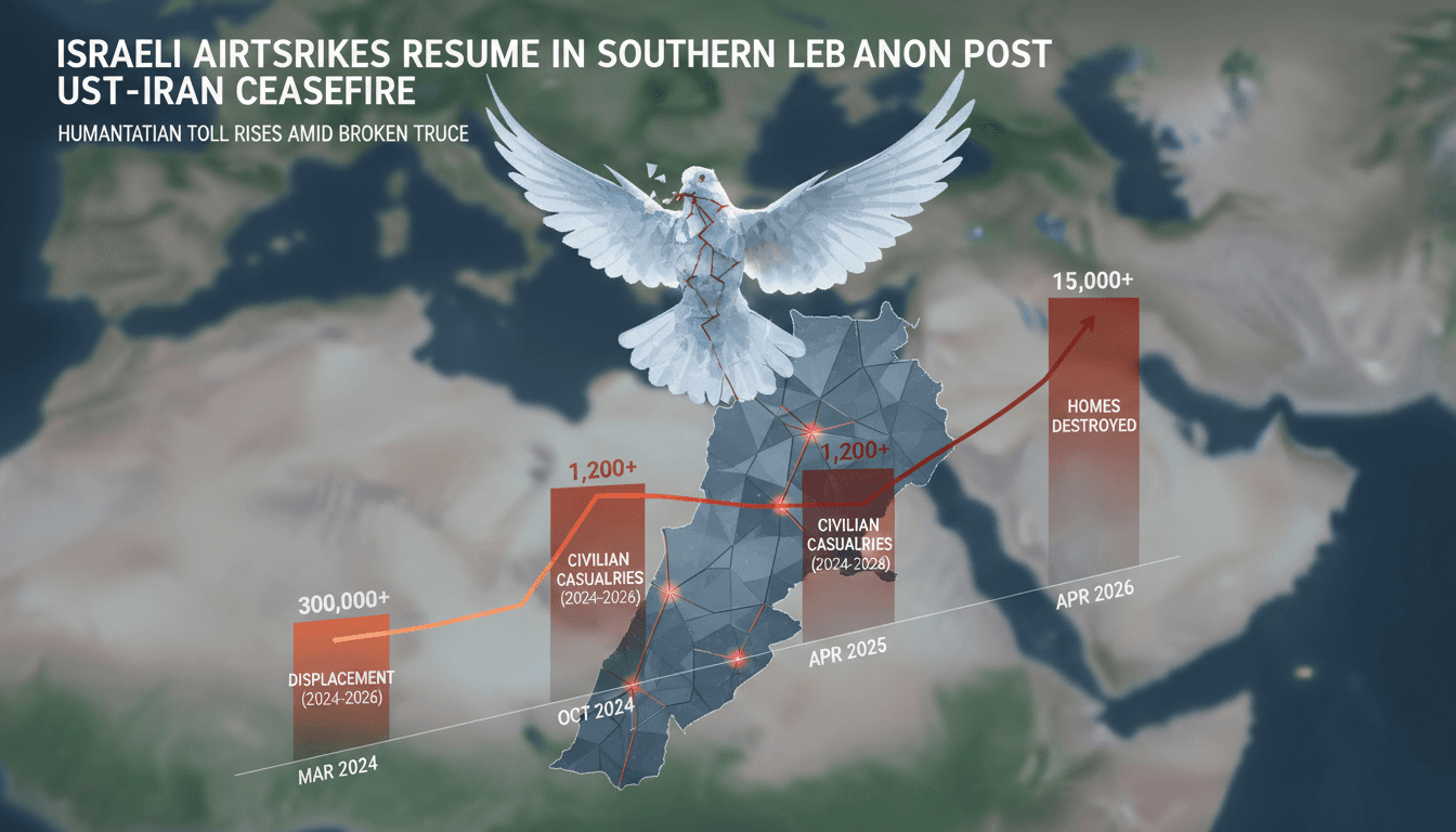 Israeli Airstrikes Resume in Southern Lebanon Post US-Iran Ceasefire