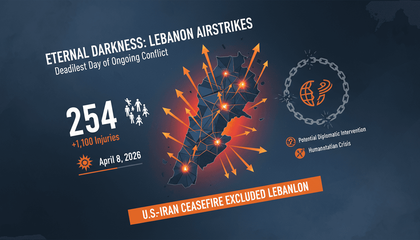 Israeli Airstrikes in Lebanon Result in 254 Deaths on April 8, 2026