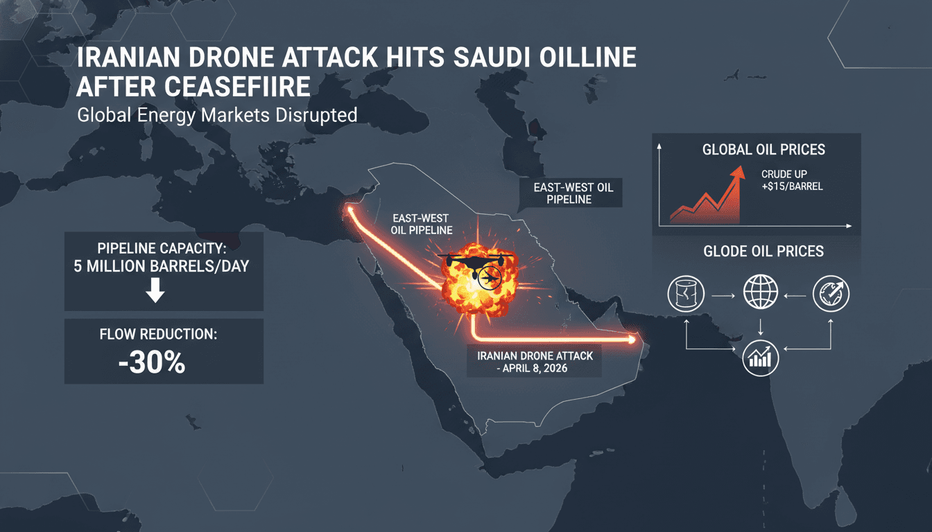 Iranian Drone Attack Hits Saudi Arabia's East-West Oil Pipeline Following US-Iran Ceasefire