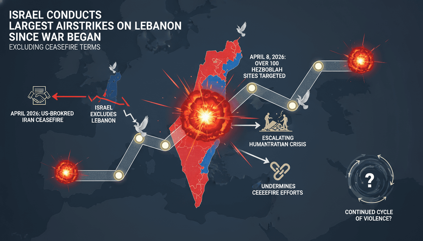 Israel Conducts Largest Airstrikes on Lebanon Since War Began Excluding Ceasefire Terms