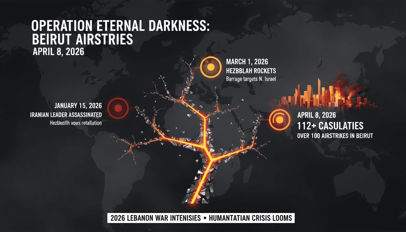 Israeli Airstrikes in Beirut Result in Over 100 Casualties During 2026 Lebanon War