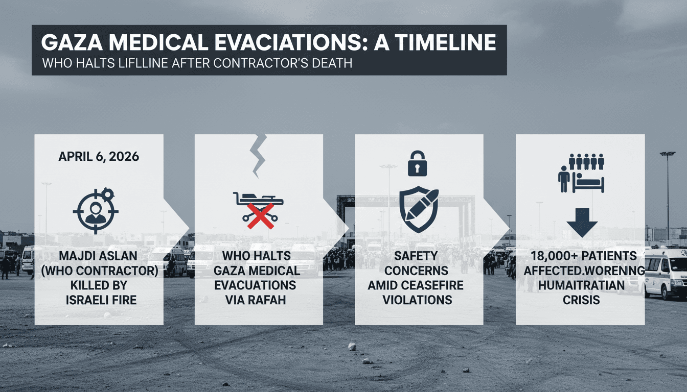 WHO Halts Gaza Medical Evacuations Following Contractor's Death by Israeli Fire