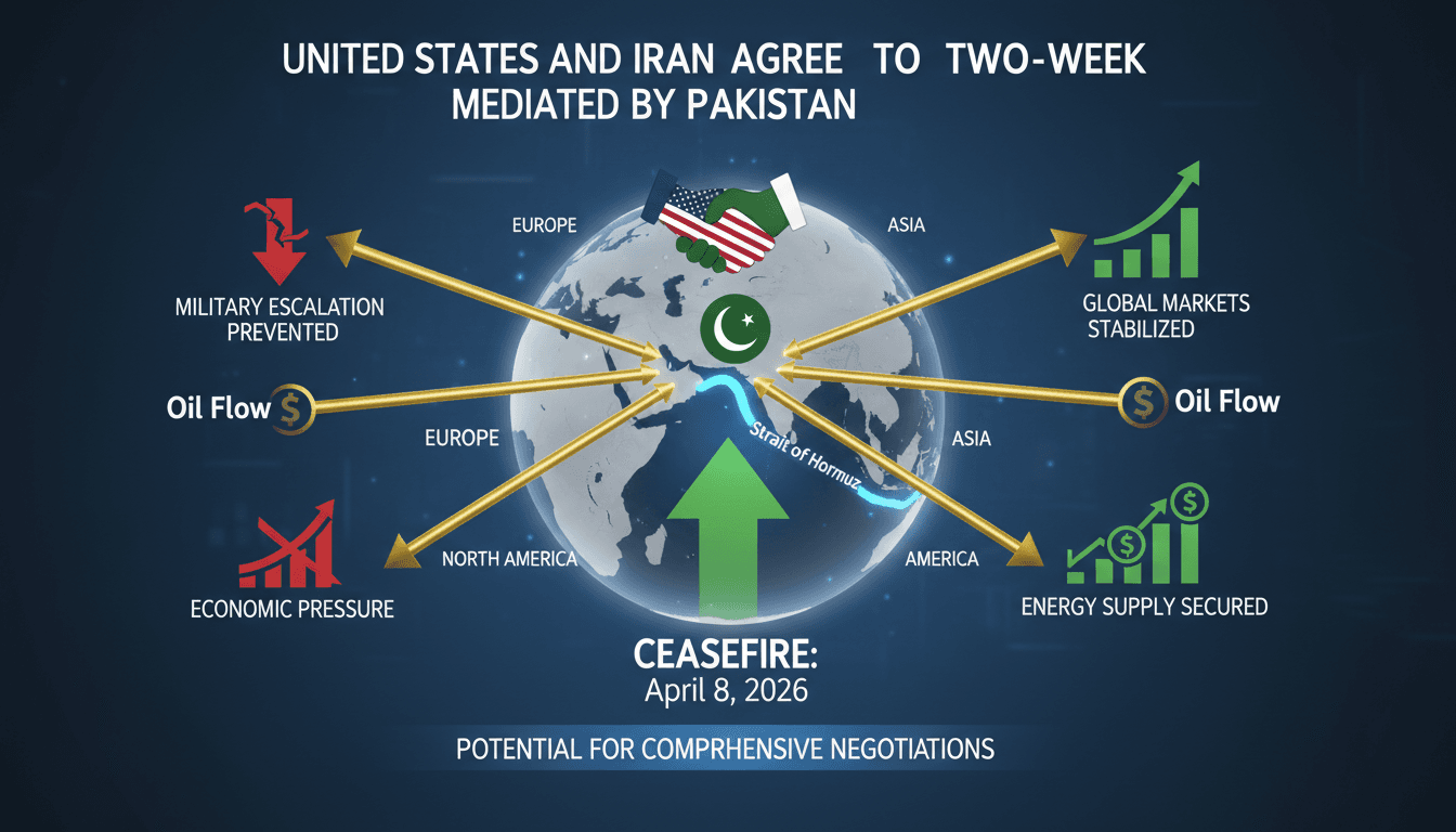 United States and Iran Agree to Two-Week Ceasefire Mediated by Pakistan